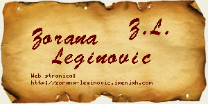 Zorana Leginović vizit kartica